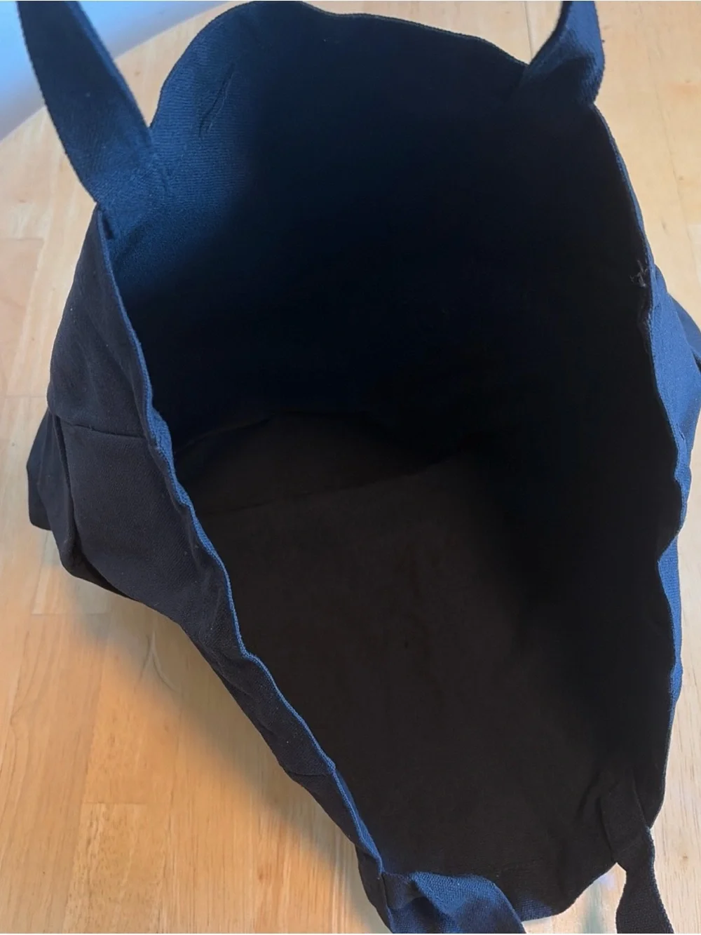 New in Plastic MAC Cosmetics Black Canvas Tote Bag with White Logo
